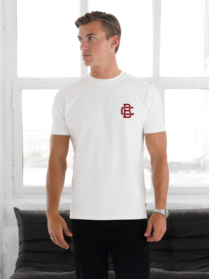 Monogram Relaxed T-Shirt - Flat White