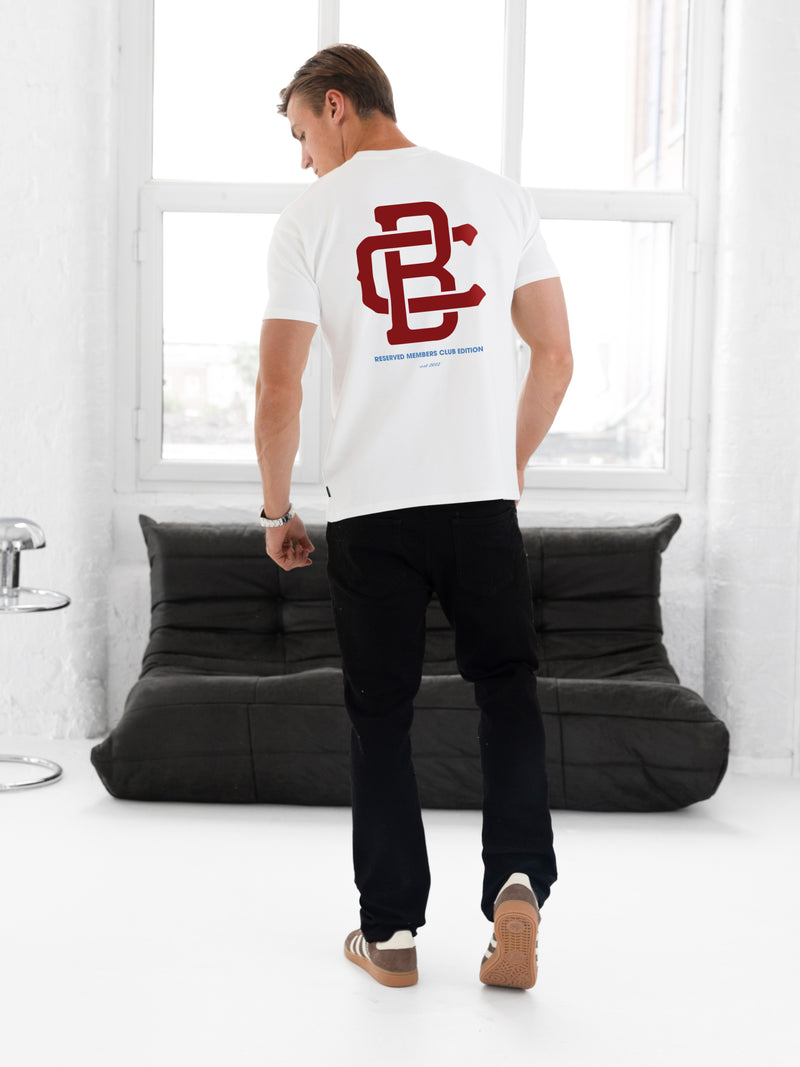 Monogram Relaxed T-Shirt - Flat White