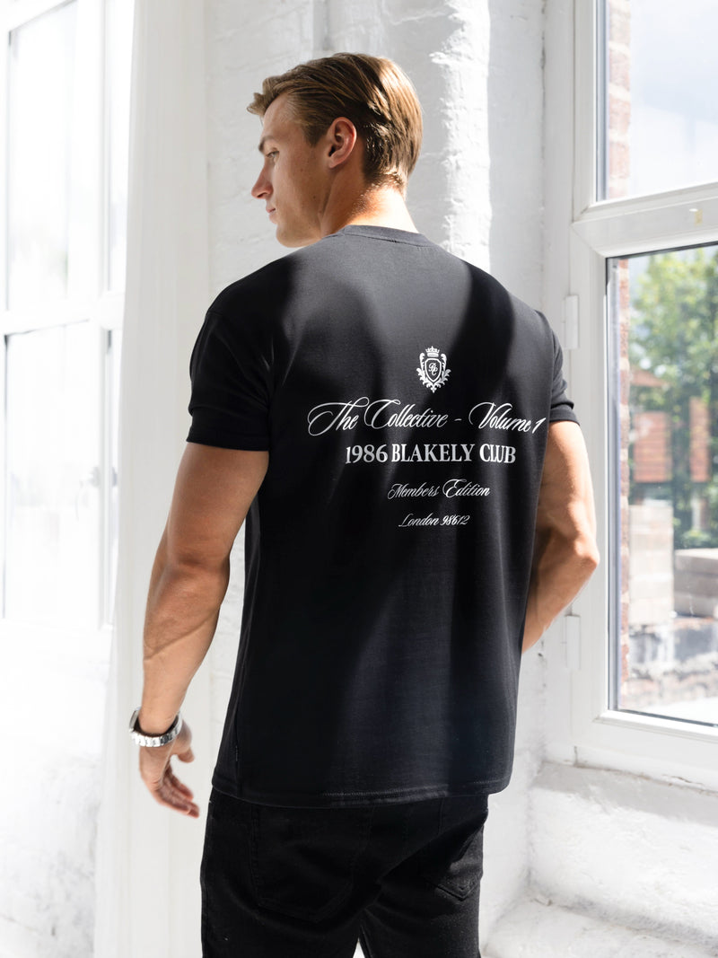 *INÉDIT* 5122 T-shirt graphique monogramme pour hommes - Noire