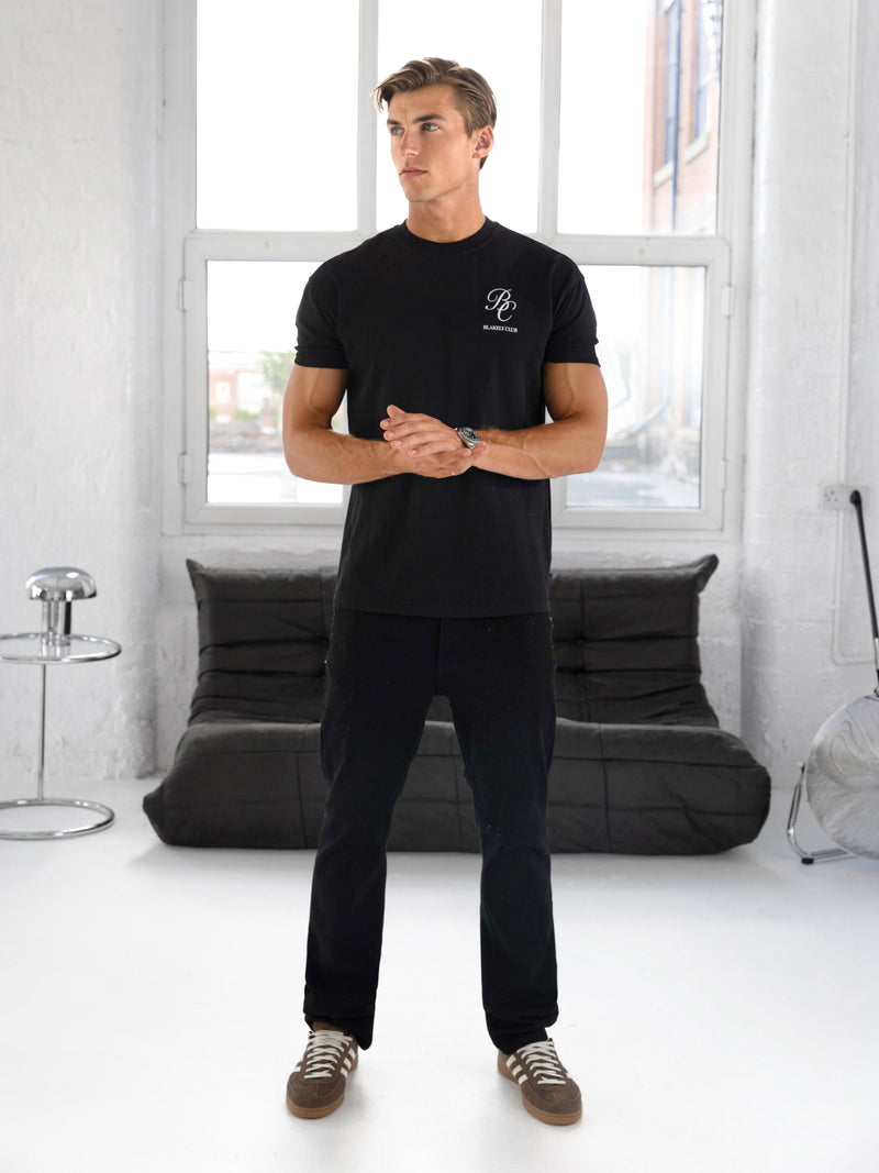 *INÉDIT* 5122 T-shirt graphique monogramme pour hommes - Noire