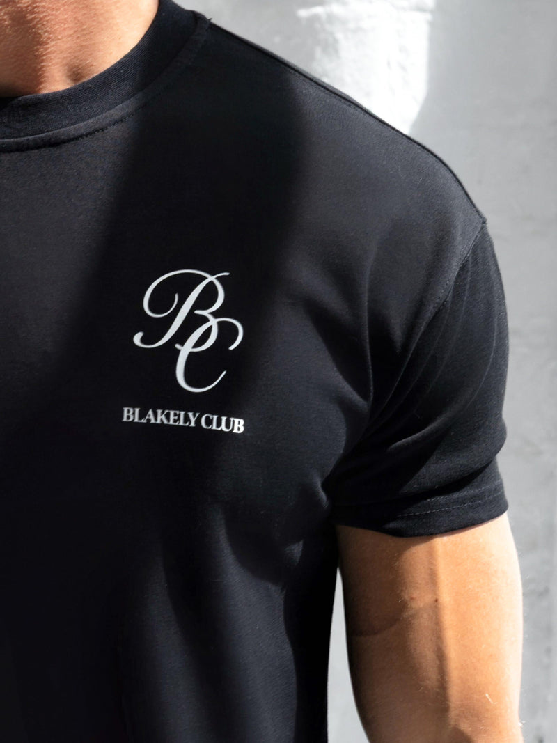*INÉDIT* 5122 T-shirt graphique monogramme pour hommes - Noire