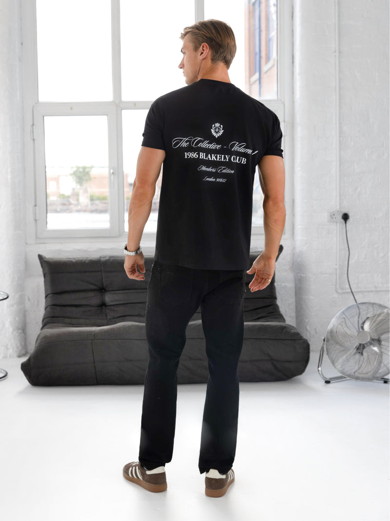 *INÉDIT* 5122 T-shirt graphique monogramme pour hommes - Noire