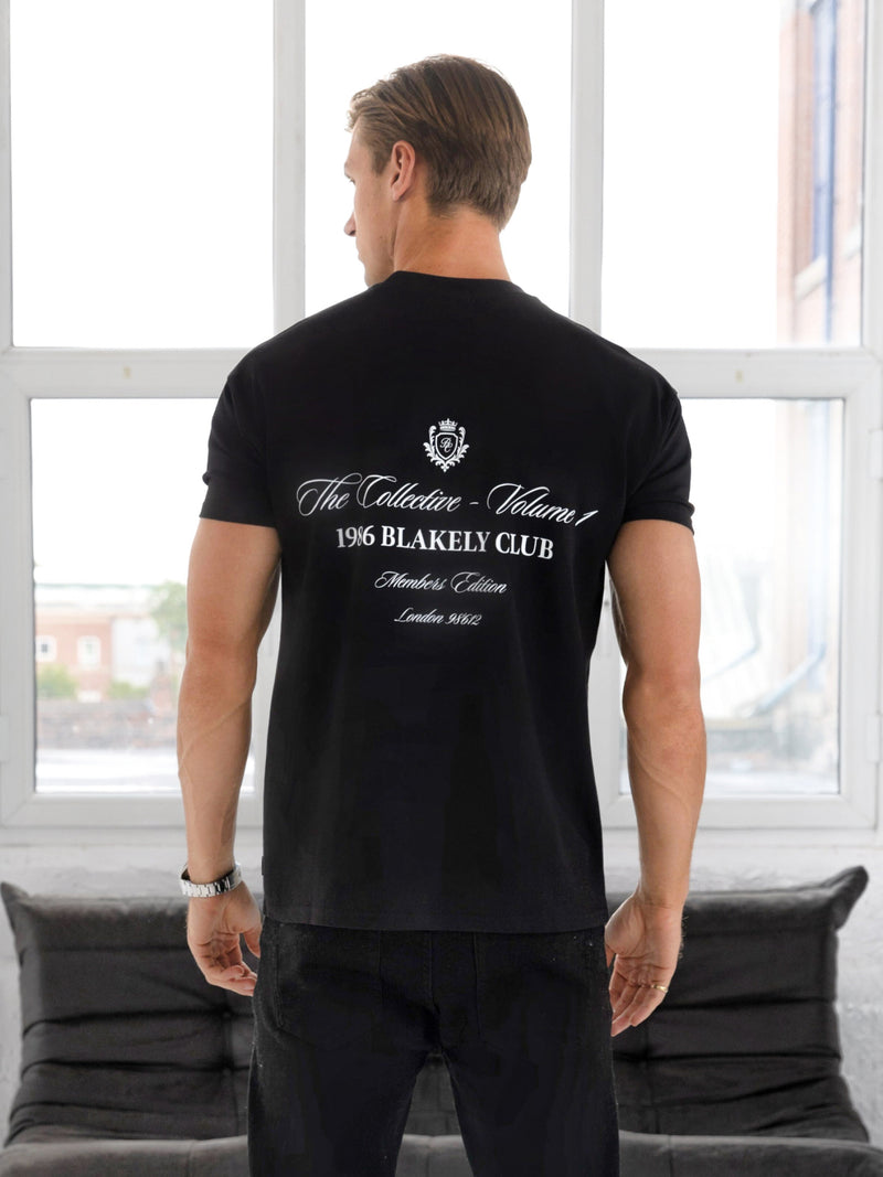 *INÉDIT* 5122 T-shirt graphique monogramme pour hommes - Noire