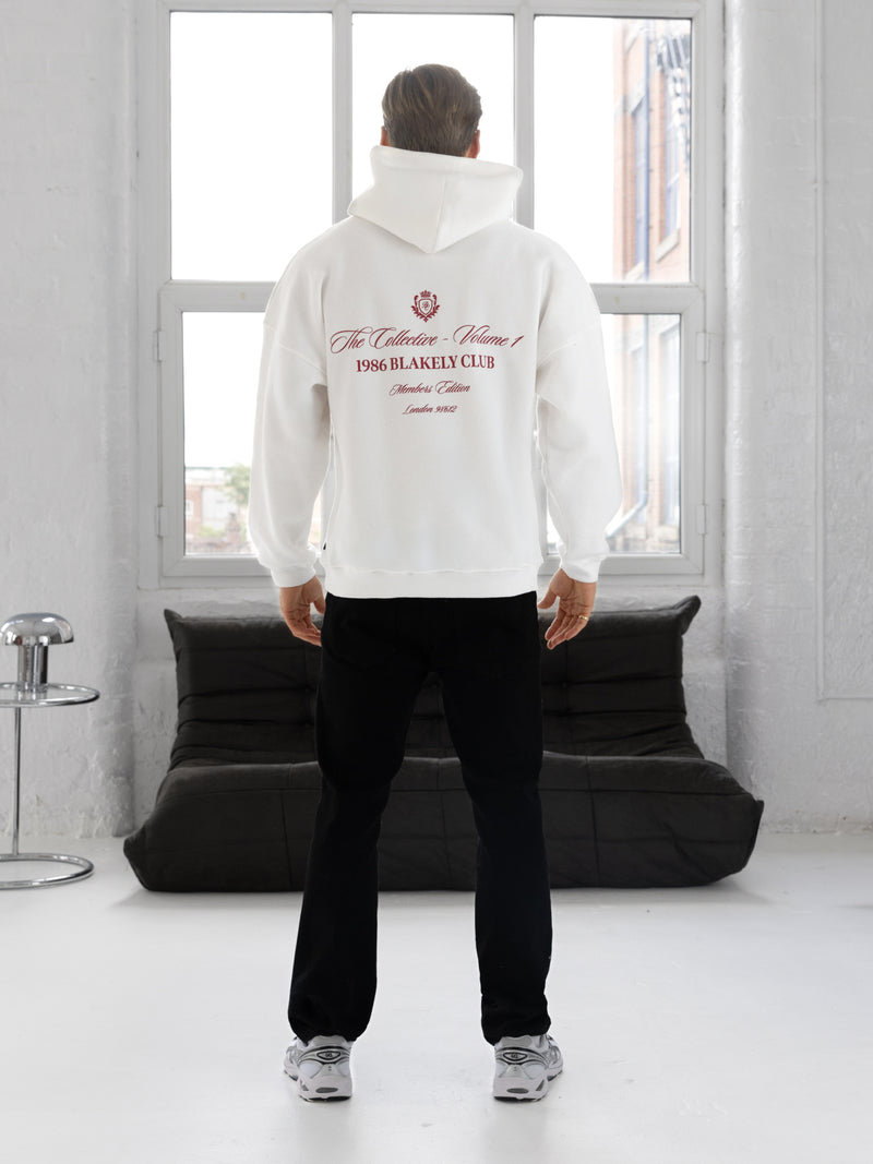Blakely Club Relaxed Hoodie - Flat White
