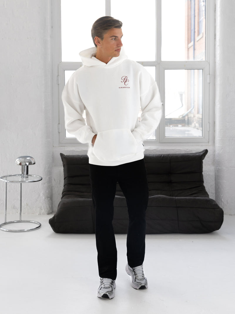 Blakely Club Relaxed Hoodie - Flat White