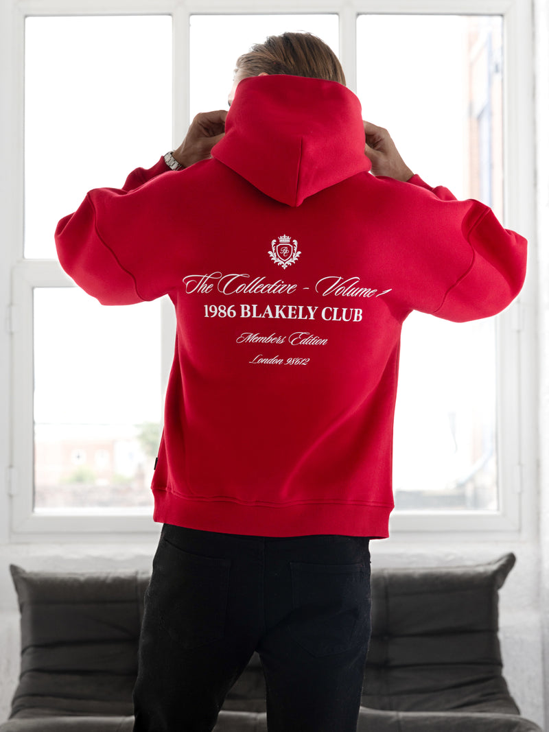 Blakely Club Relaxed Hoodie - Red