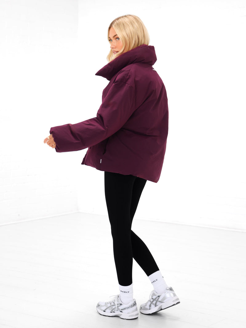 Matilda Waist Tie Coat - Donkere kers
