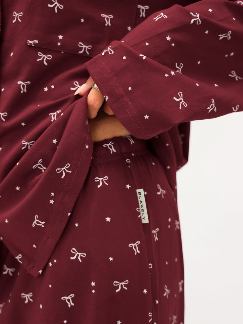 Bella Bow Pyjama Bottoms - Rot
