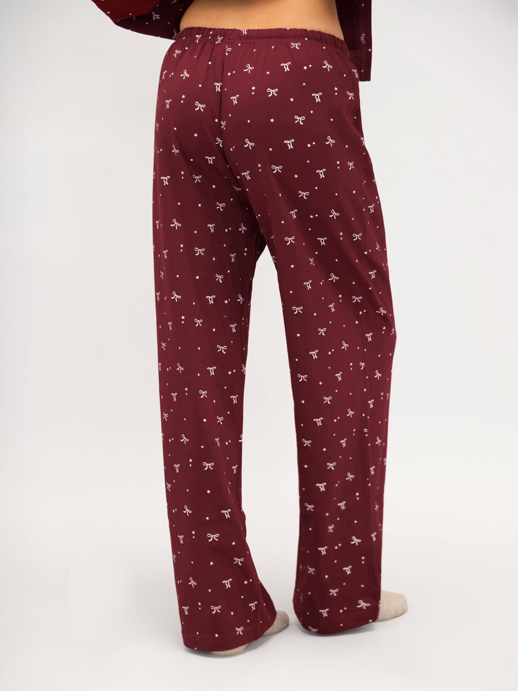 Koop Blakely Dames Rood Bella Bow Pyjama Bottoms | Gratis levering bij ...