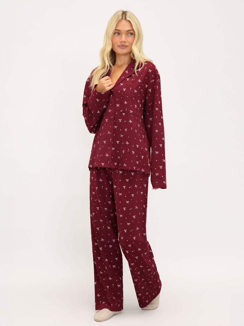 Bella Bow Pyjama Bottoms - Rot