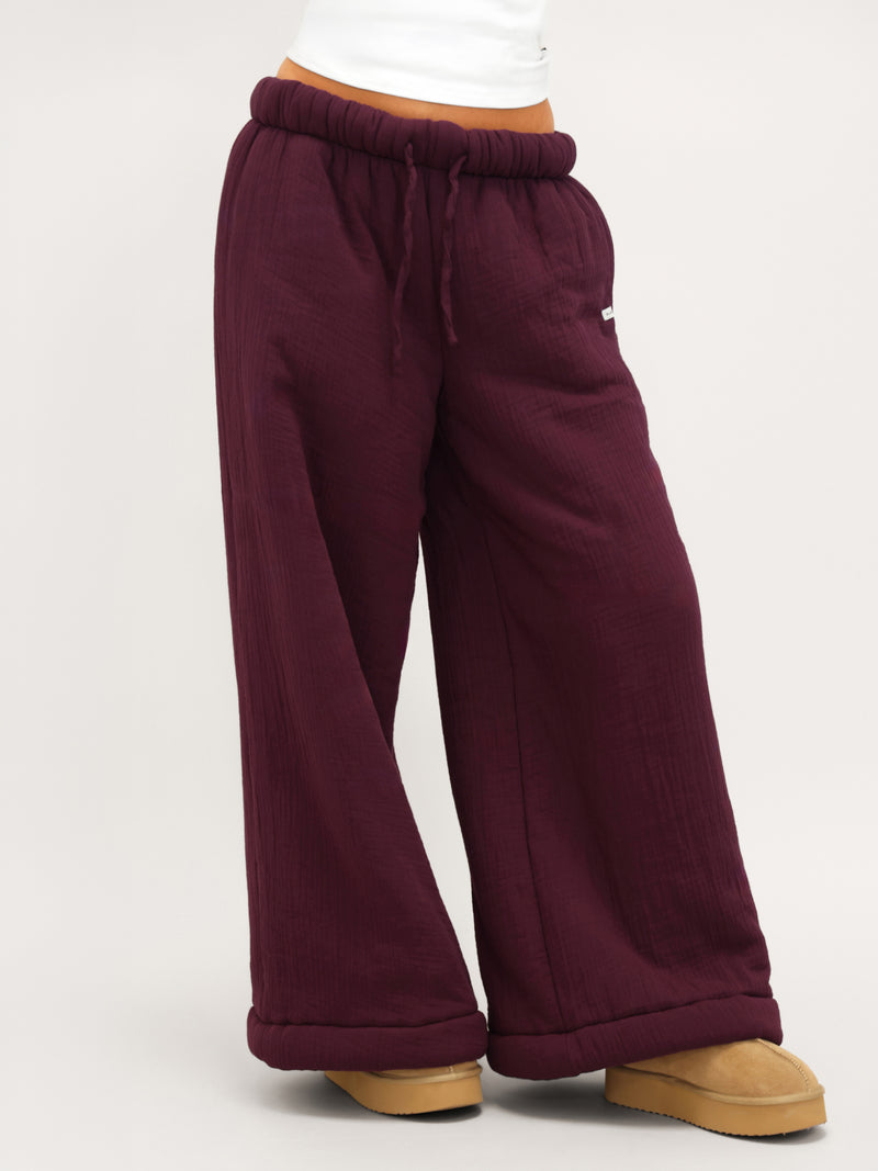 Duvet Sweatpants - Cerise noire