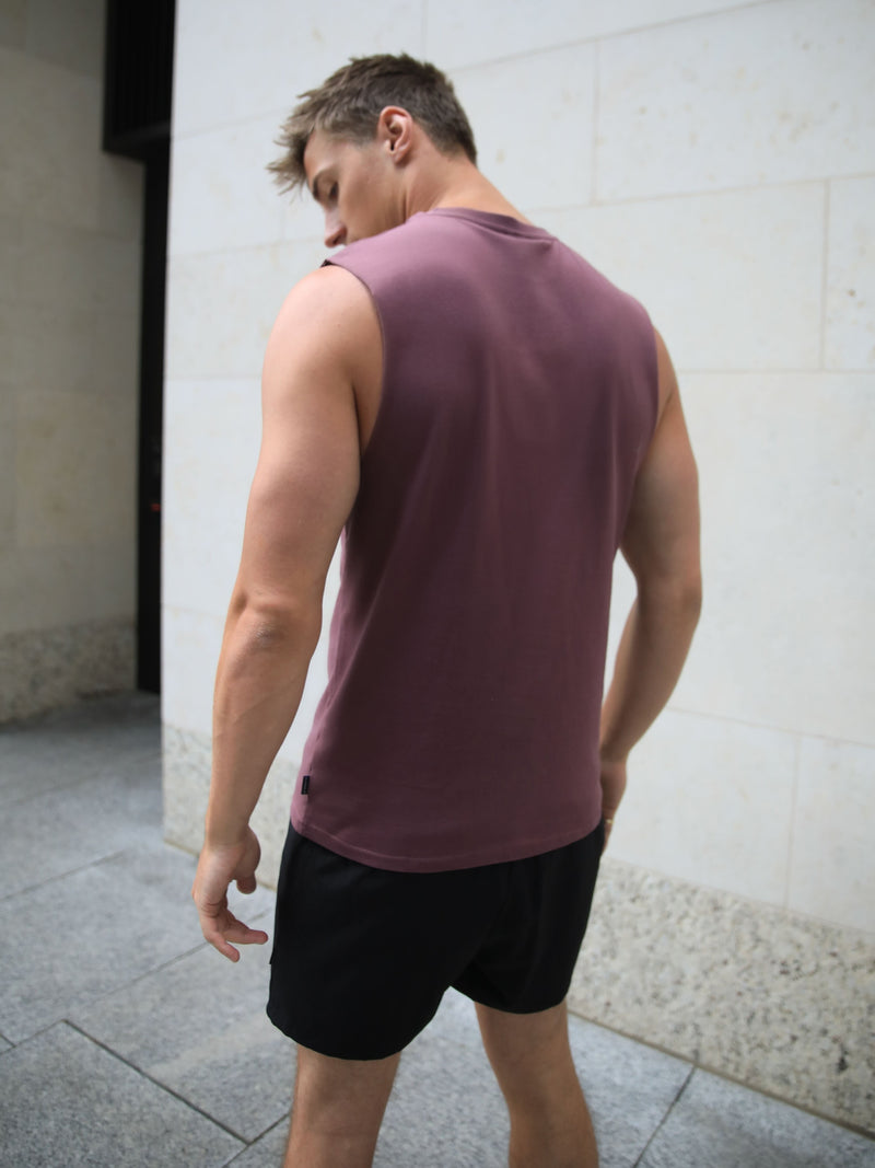 Universal Sleeveless T-Shirt - Burgundy