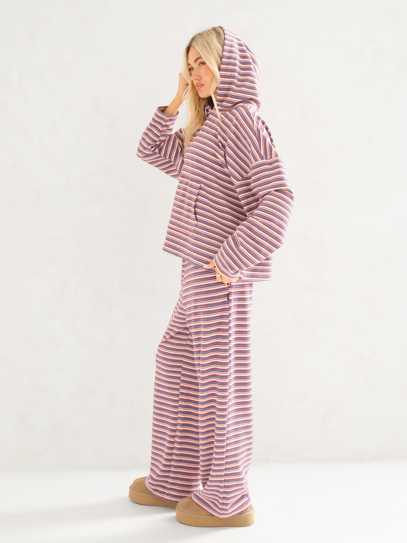 Sadie Stripe Hoodie - Red Stripe