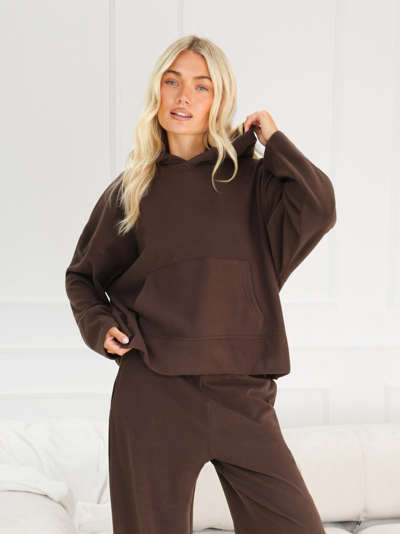 Sadie Oversized Hoodie - Schokoladenbraun