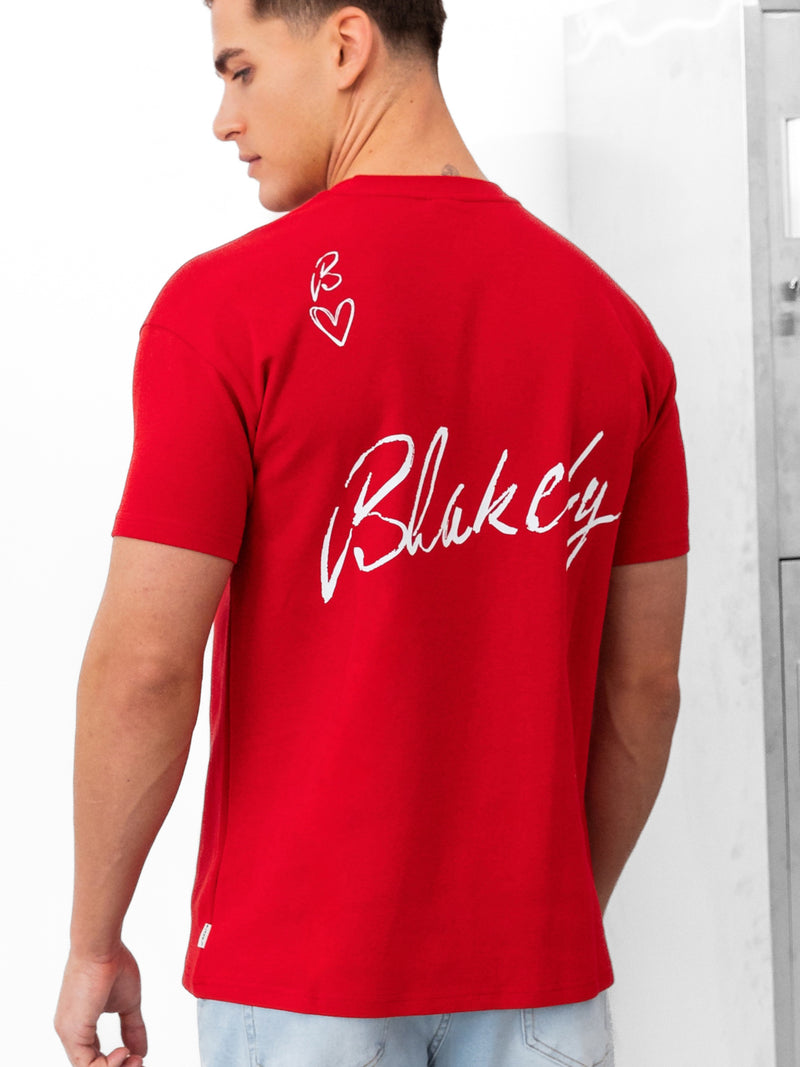 Amos Relaxed T-Shirt - Hot Red