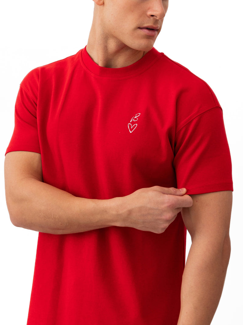 Amos Relaxed T-Shirt - Hot Red
