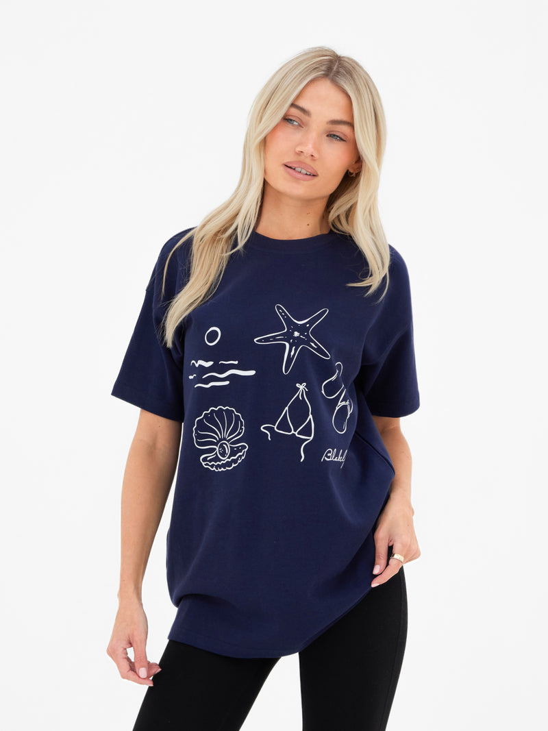 Mira Oversized T-Shirt - Dunkles Marineblau