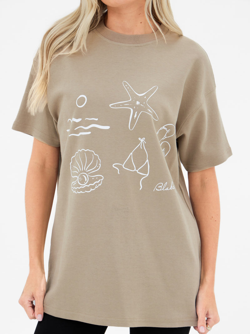 Mira Oversized T-Shirt - Bräunen