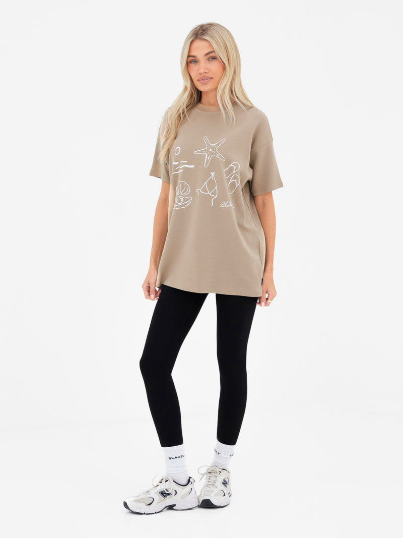 Mira Oversized T-Shirt - Bräunen