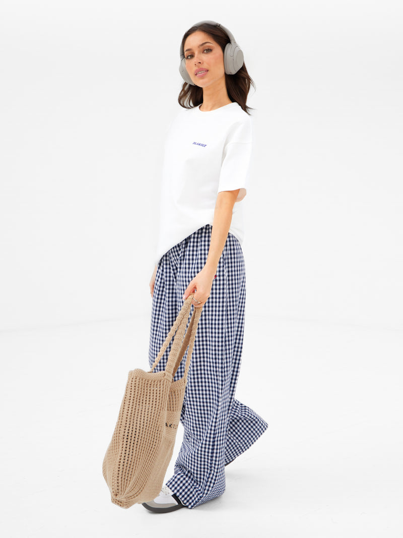 Tia Tomato Oversized T-Shirt - Wit