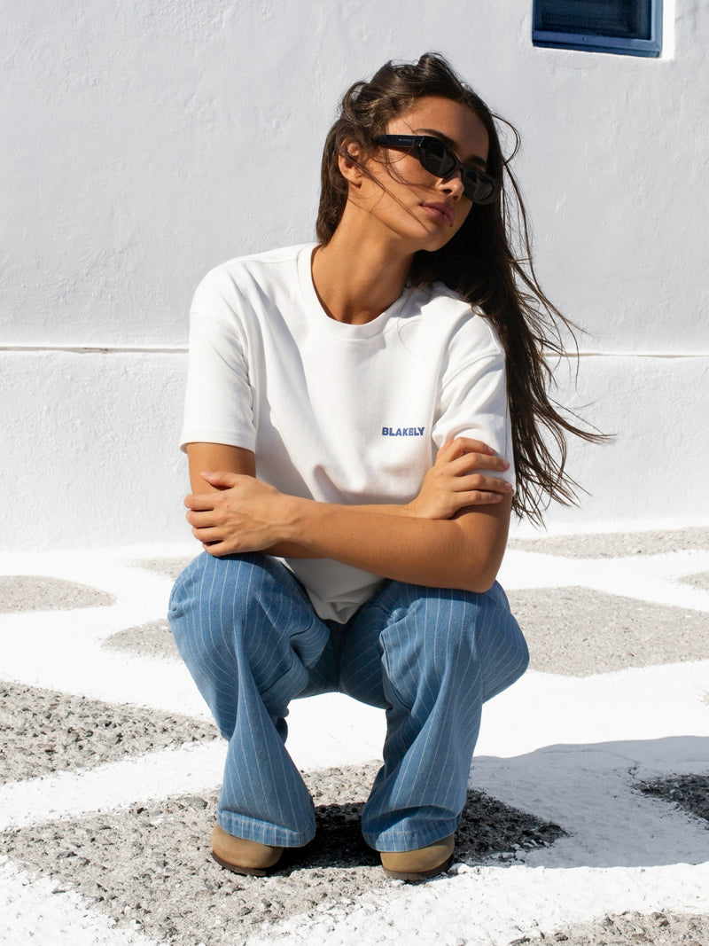 Cassie Chilli Oversized T-Shirt - Weiß