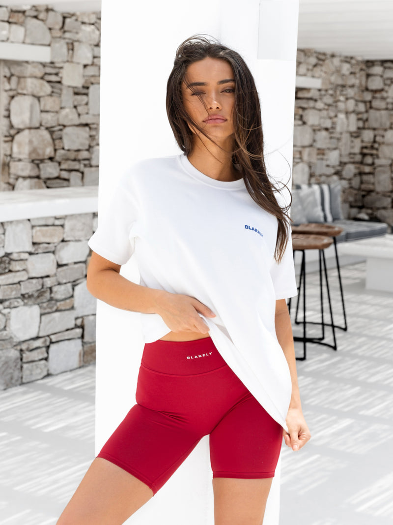 Cassie Chilli Oversized T-Shirt - Weiß