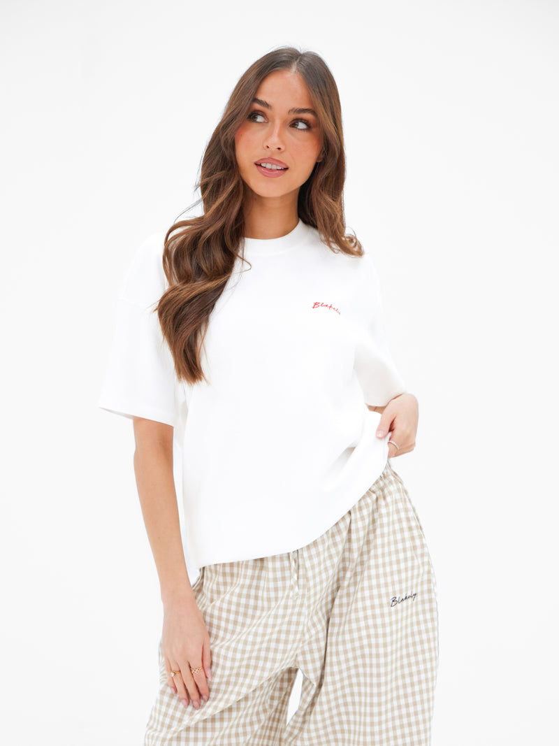Ori Olive Oversized T-Shirt - Wit