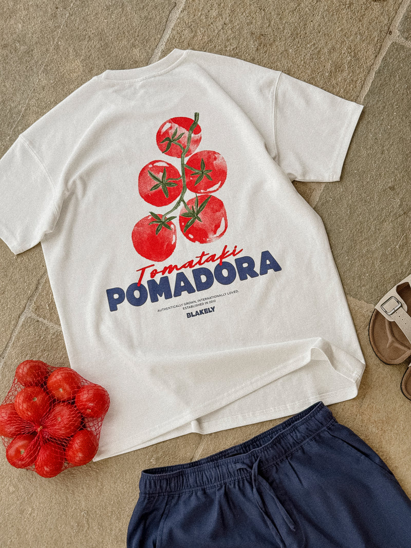 Tomato Print Relaxed T-Shirt - Wit