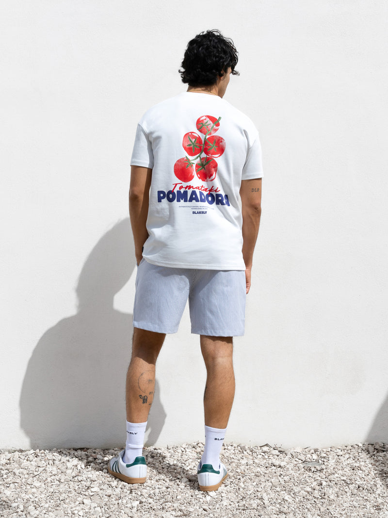 Tomato Print Relaxed T-Shirt - Wit