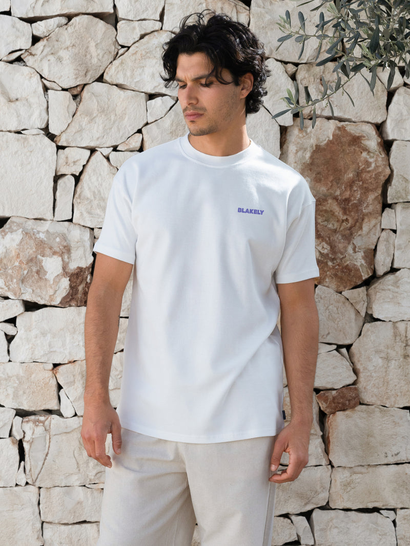 Chilli Print Relaxed T-Shirt - Weiß