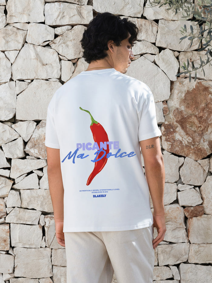 Chilli Print Relaxed T-Shirt - White