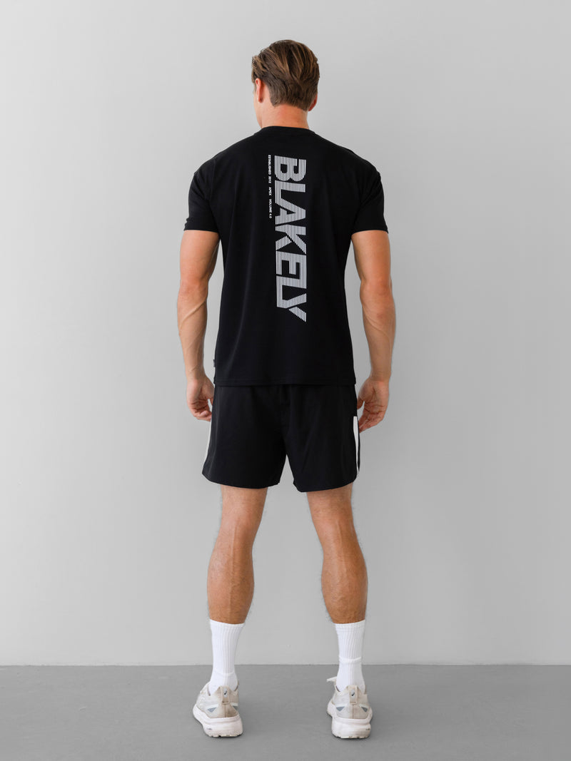 Apex Active Linear T-Shirt - Schwarz