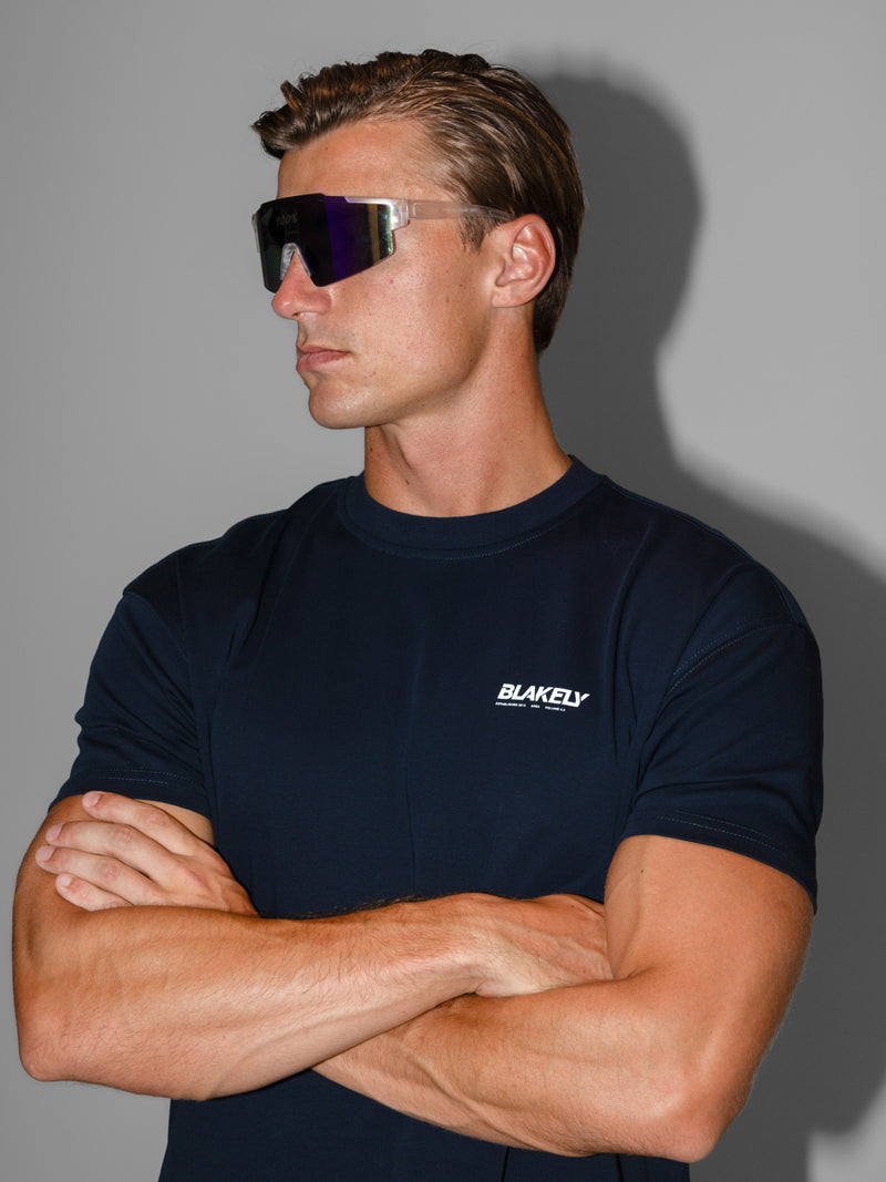 Apex Active Linear T-Shirt - Mitternachtsblau