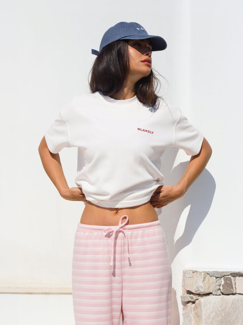 Etta Floral Print Oversized T-Shirt - Weiß