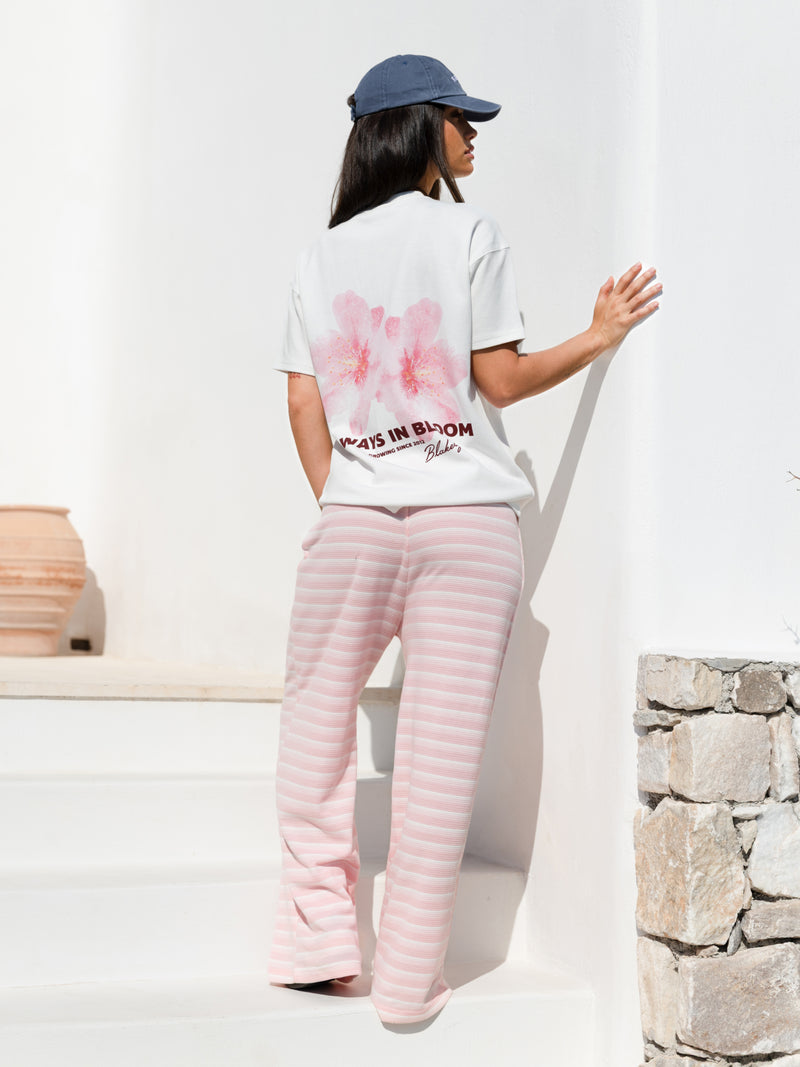 Etta Floral Print Oversized T-Shirt - Weiß