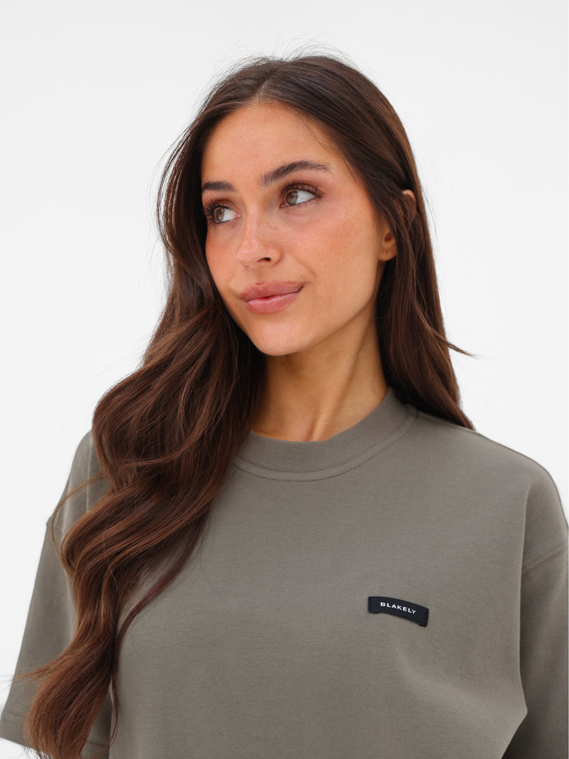 Olivia Oversized T-Shirt - Safarigrün