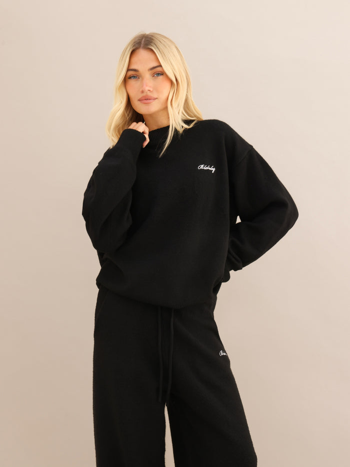 Oversized Knitted Jumper - Noire