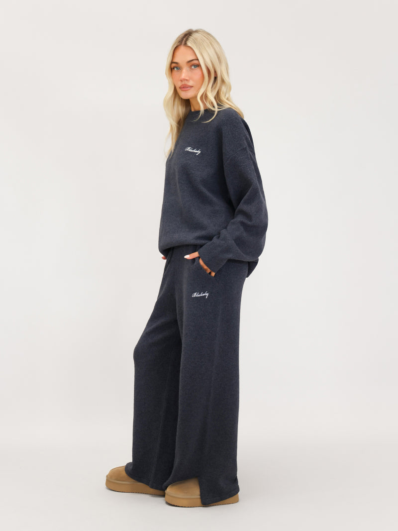 Oversized Knitted Jumper - True Navy