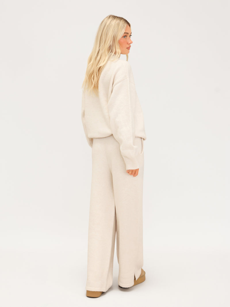 Oversized Knitted Jumper - Vanilla