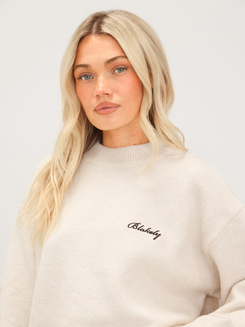 Oversized Knitted Jumper - Vanilla
