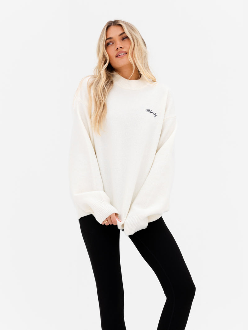 Oversized Knitted Jumper - Creme