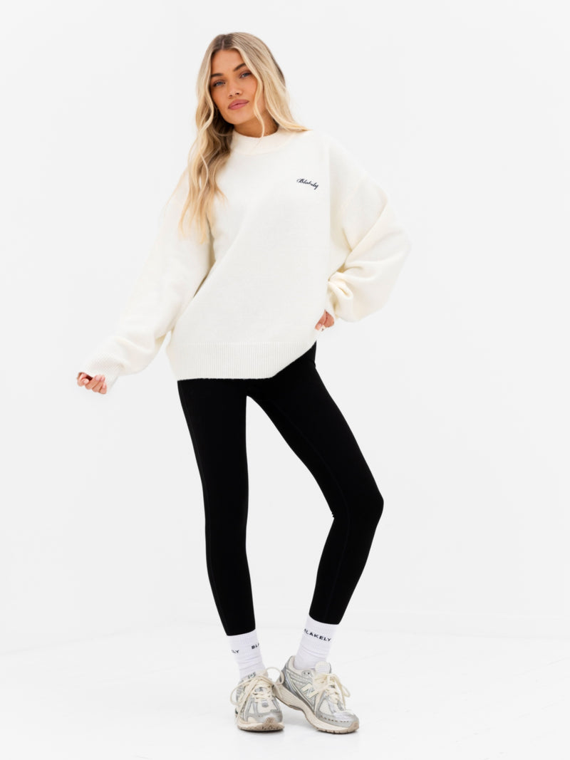 Oversized Knitted Jumper - Creme