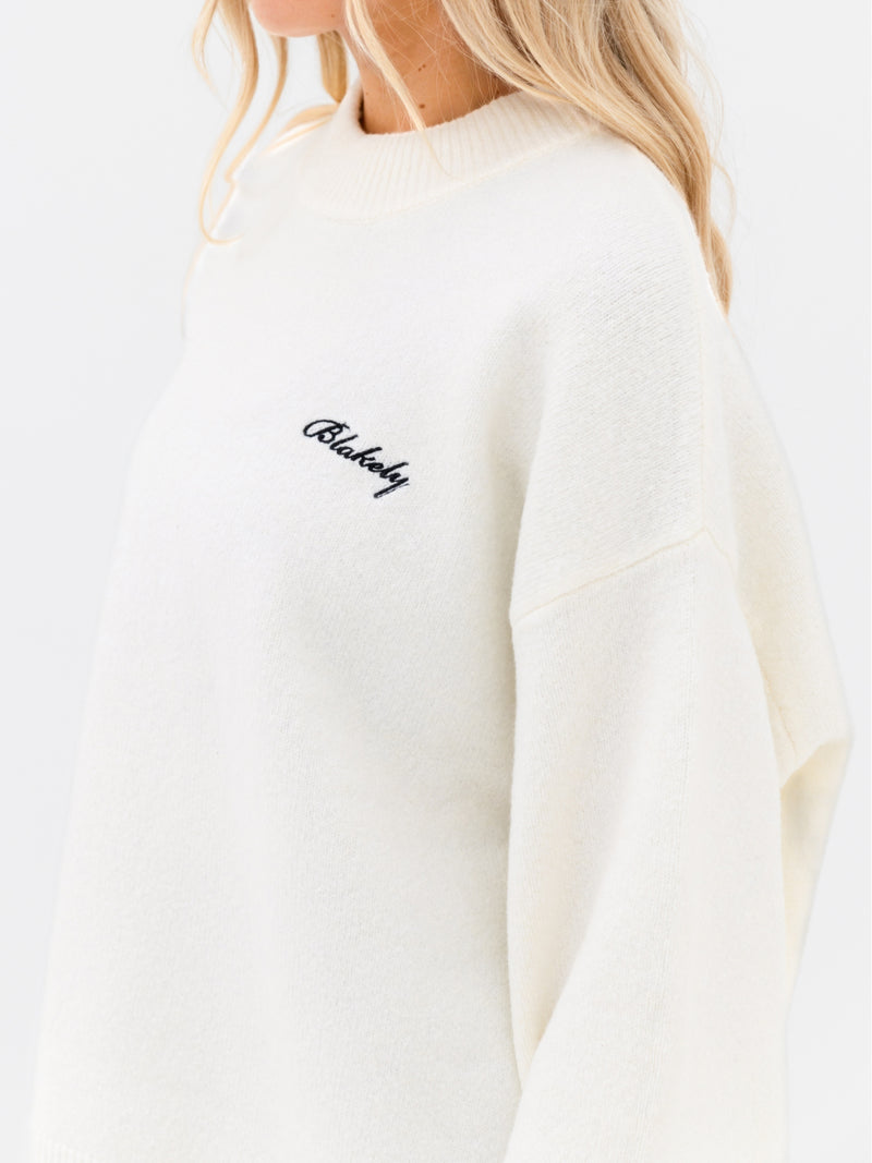 Oversized Knitted Jumper - Creme