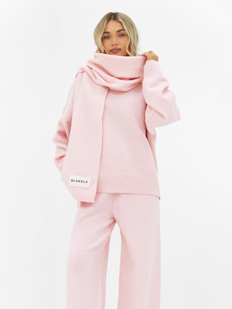 Oversized Knitted Jumper - Marshmallow-Rosa
