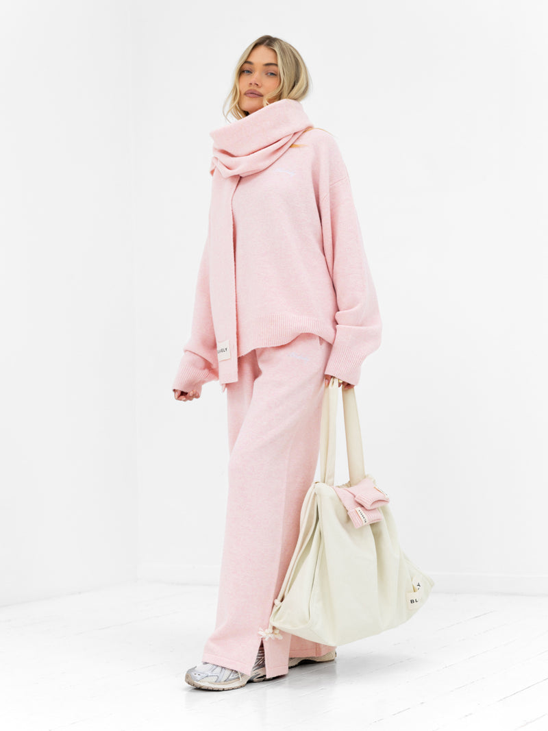 Oversized Knitted Jumper - Marshmallow-Rosa