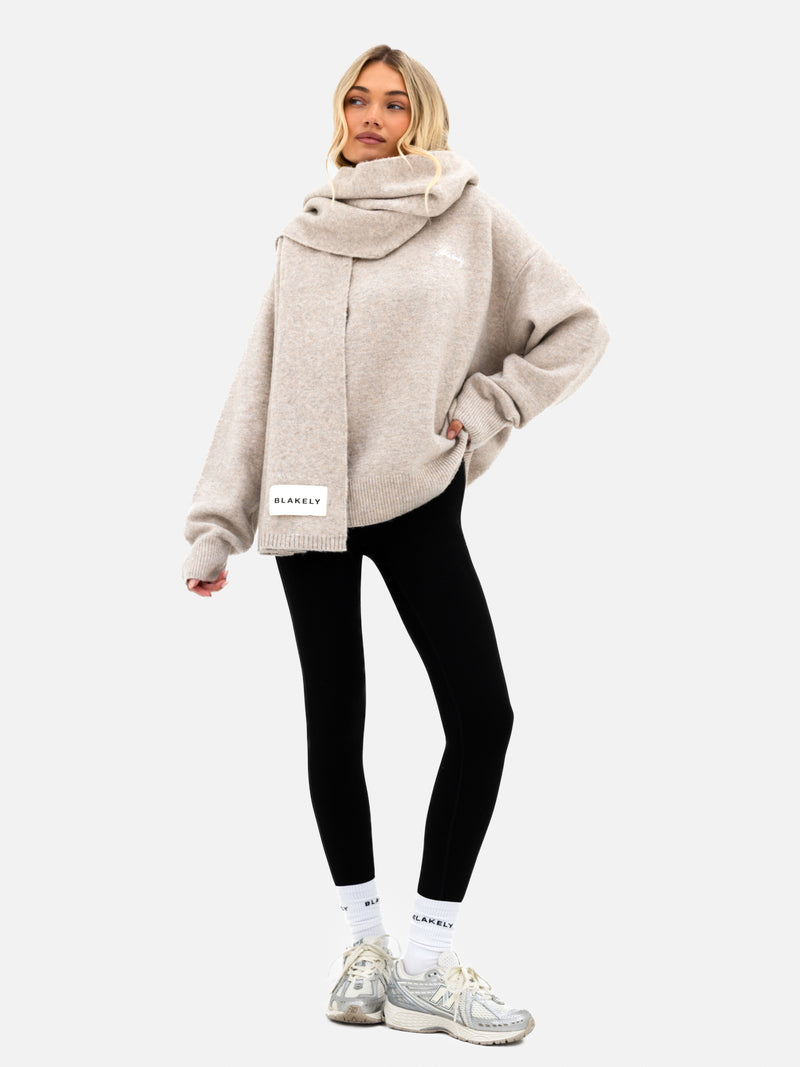 Oversized Knitted Jumper - Toasted Taupe