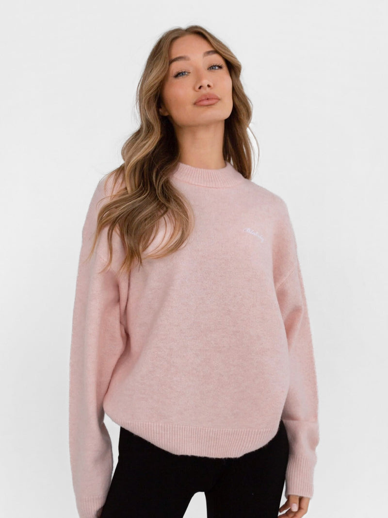 Oversized Knitted Jumper - Marshmallow Pink