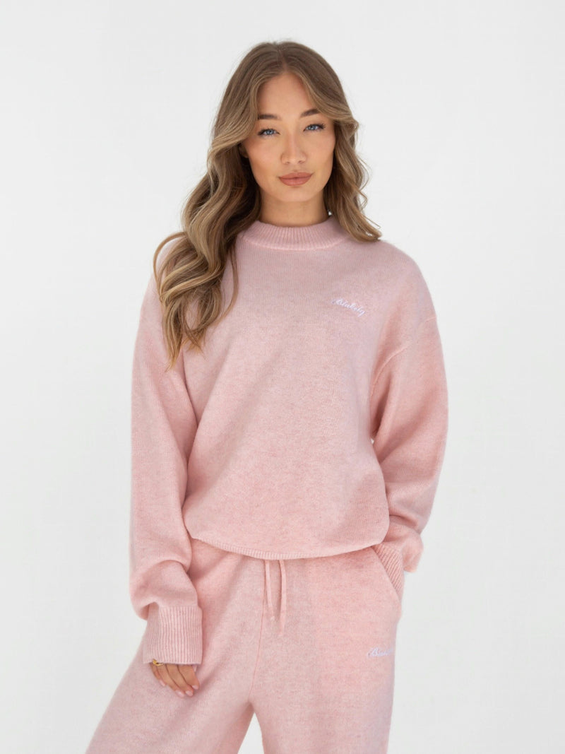 Oversized Knitted Jumper - Marshmallow Pink