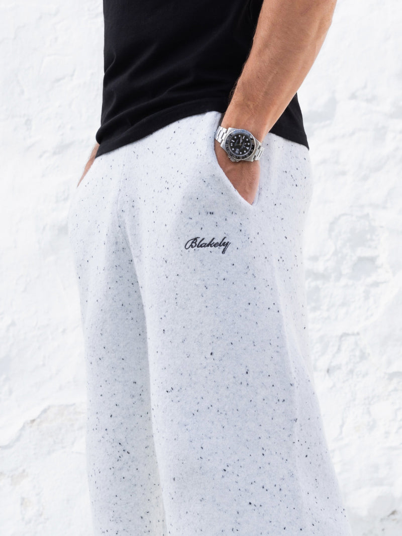 Knitted Wide Leg Sweatpants - Hellgrau