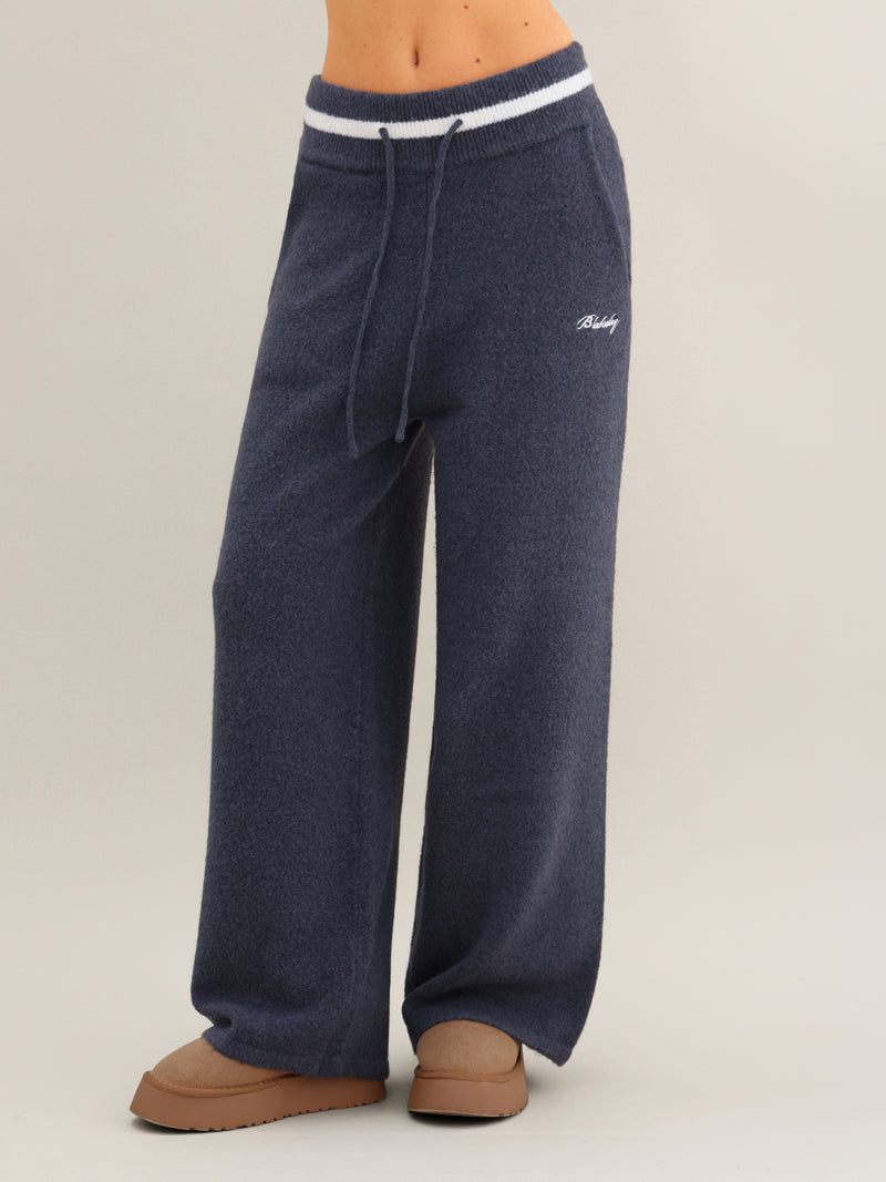 Margot Knitted Wide Leg Sweatpants - Echte Marine